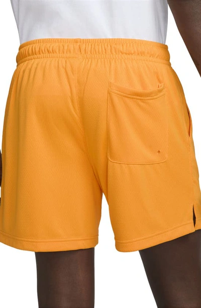 Shop Nike Club Flow Mesh Shorts In Sundial/ White