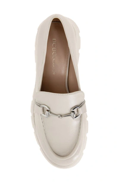Shop Bcbgeneration Raylin Lug Sole Loafer In Stone