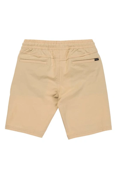 Volcom Big Boys Understoned Elastic Waist Hybrid Shorts In Almond