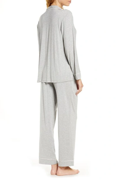 Shop Eberjey Gisele Jersey Knit Pajamas In Heather Grey Sorbet