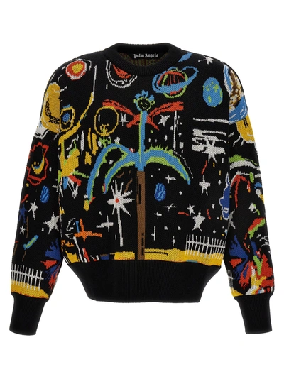 Shop Palm Angels Starry Night Sweater Sweater, Cardigans In Multicolor