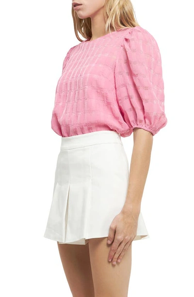 Shop English Factory Check Sheer Top In Pink