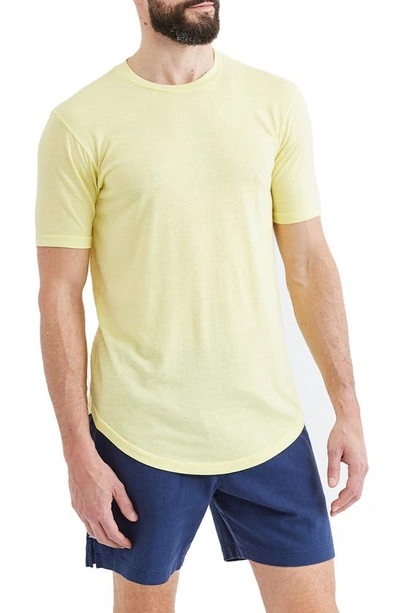 Shop Goodlife Triblend Scallop Crew T-shirt In Neon Yellow