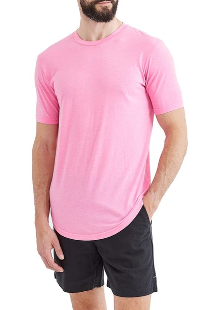 Shop Goodlife Triblend Scallop Crew T-shirt In Neon Pink