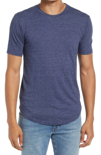 Shop Goodlife Triblend Scallop Crew T-shirt In  Navy