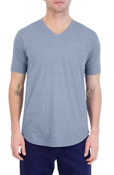 Shop Goodlife Scallop V-neck T-shirt In Riverside Blue