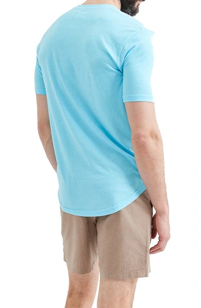 Shop Goodlife Triblend Scallop V-neck T-shirt In Neon Blue