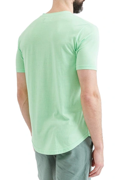 Shop Goodlife Triblend Scallop V-neck T-shirt In Neon Green