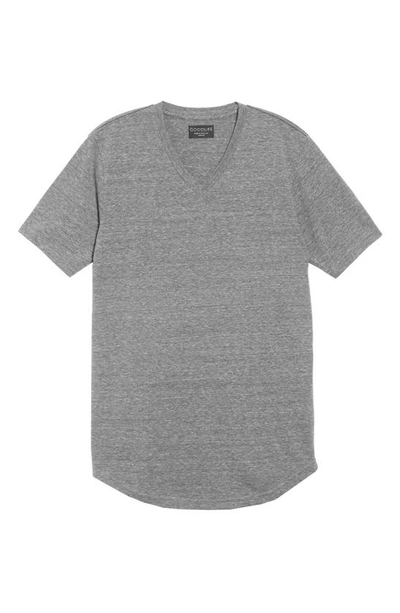 Shop Goodlife Triblend Scallop V-neck T-shirt In Heather Grey