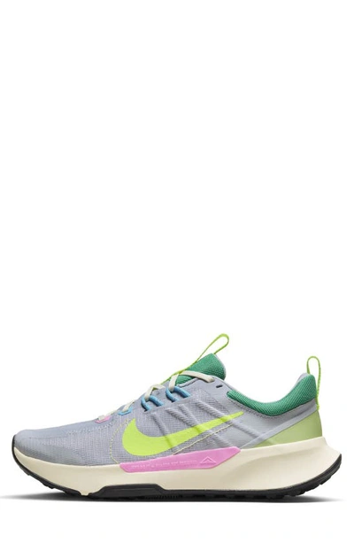 Shop Nike Juniper Trail 2 Running Shoe In Wolf Grey/ Pink/ Green/ Volt