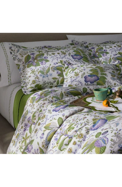 Matouk Pomegranate Linen Flat Sheet In Lilac