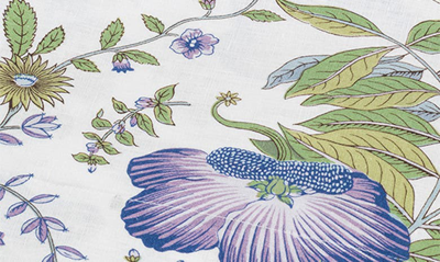 Matouk Pomegranate Linen Flat Sheet In Lilac