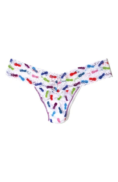 Hanky Panky Signature Lace Original Rise Printed Thong In Pineapple