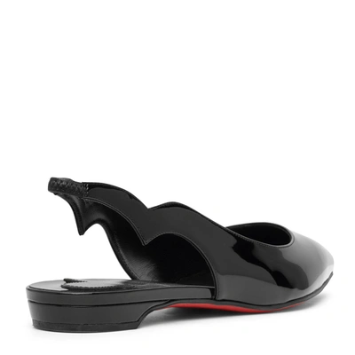 Shop Christian Louboutin Hot Chickita Sling Black Patent Flats