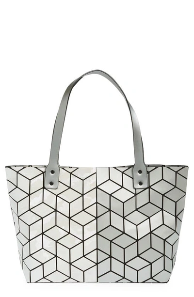 Shop Patrizia Luca Geometric Tote Bag In Matte Silver