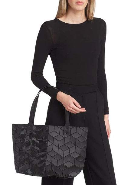 Shop Patrizia Luca Geometric Tote Bag In Matte Black