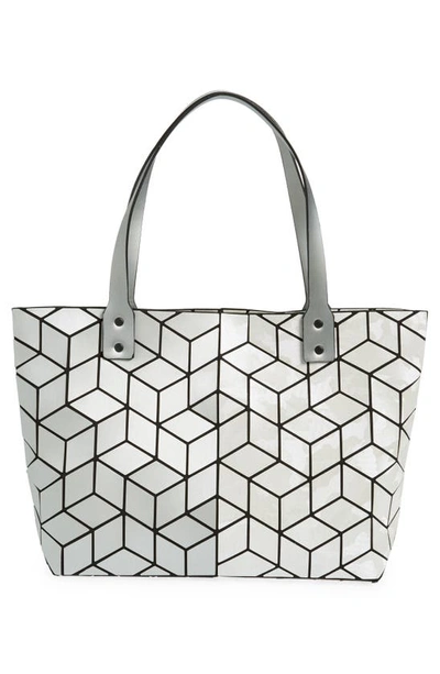 Shop Patrizia Luca Geometric Tote Bag In Matte Silver