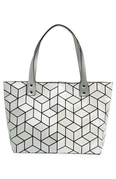 Patrizia Luca Geometric Tote Bag In Matte Silver