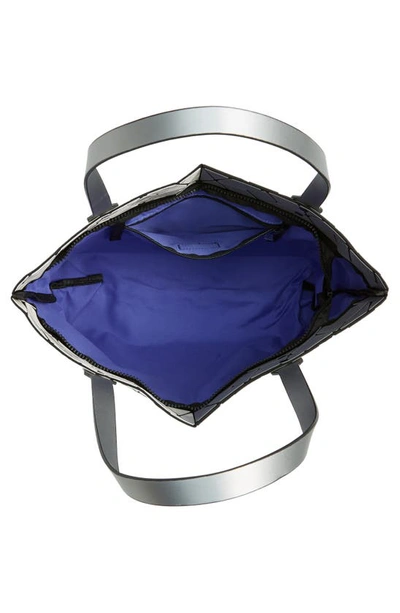 Patrizia Luca Geometric Tote Bag In Matte Silver