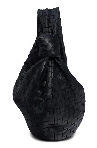 Shop Bottega Veneta Bv Jodie Leather Hobo Bag In 8425 Black-gold
