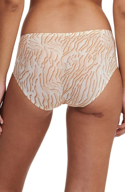Shop Chantelle Lingerie Soft Stretch Seamless Hipster Panties In Desert Sand Print-a3