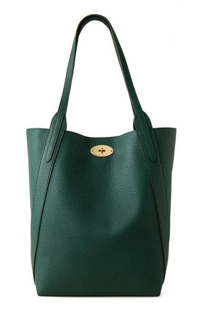 Shop Mulberry Bayswater Heavy Grain Leather North/south Tote In  Green