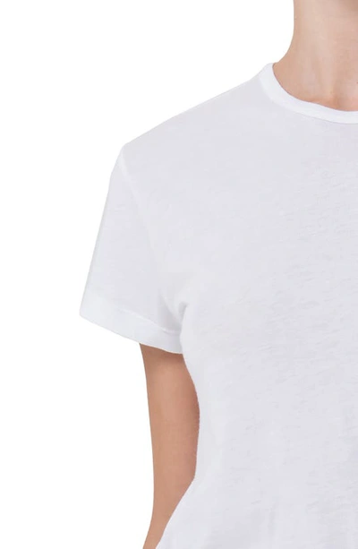 Shop Agolde Drew Solid T-shirt In White