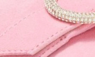 Shop Stuart Weitzman Crystal Buckle Slide Sandal In India Pink