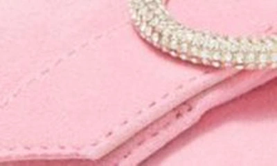 Stuart Weitzman Crystal Buckle Slide Sandal In India Pink
