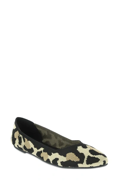 Shop Mia Kerri Pointed Toe Flat In New Leopard