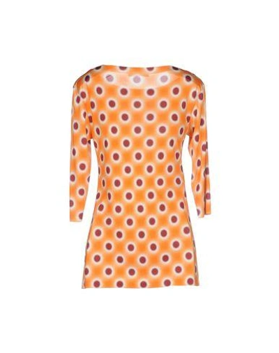 Shop Prada Silk Top In Orange