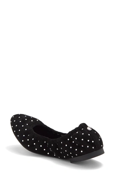 Shop Stuart Weitzman Bling Ballet Flat In Black