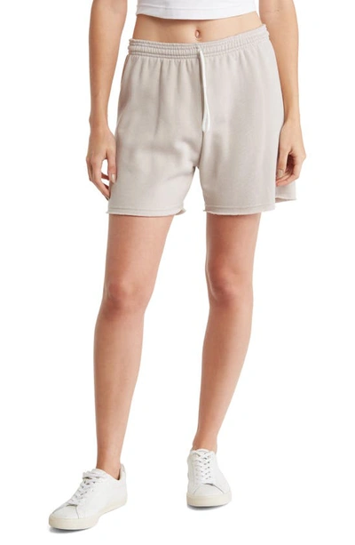 Shop Bella+canvas Cutoff Sweat Shorts In Cool Grey