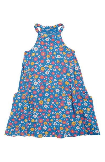 Shop Harper Canyon Kids' Halter Printed Dress In Blue Vallarta Daisy Dream