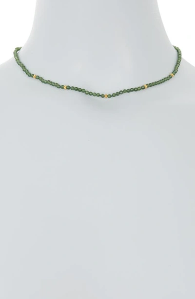 Shop Anzie Boheme Opal Beaded Necklace In Dark Green