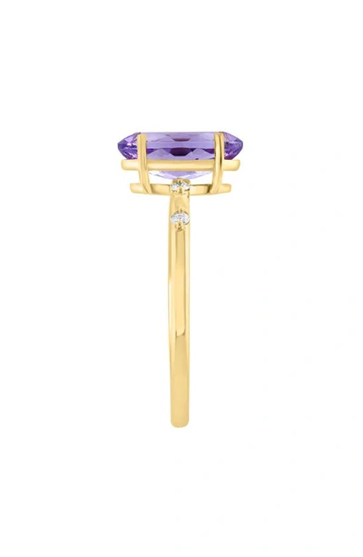 Effy 14k Yellow Gold Amethyst & Diamond Ring In Purple