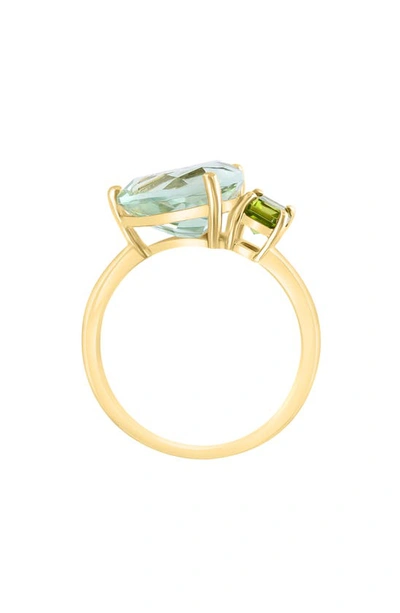 Effy 14k Yellow Gold Green Amethyst & Peridot Ring In Green