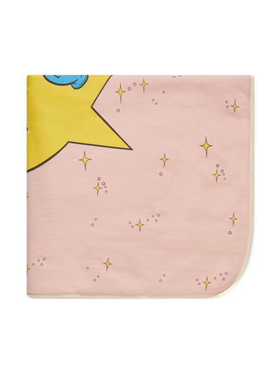 Shop Gucci X The Jetsons Cotton Blanket In Pink