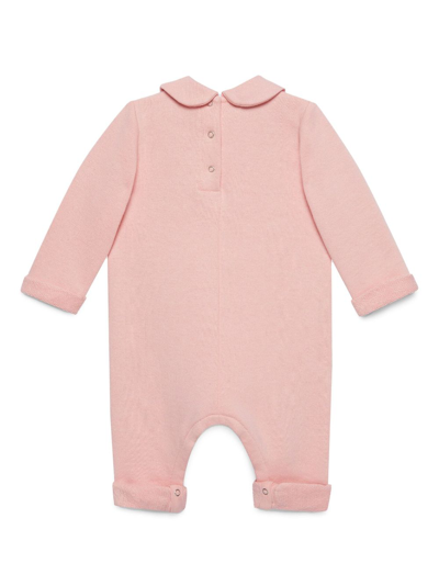 Shop Gucci X The Jetson Logo-print Babygrow In Pink