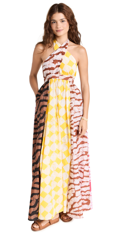 Shop Studio 189 Hand-batik Cotton Voile Halter Dress Multicolor