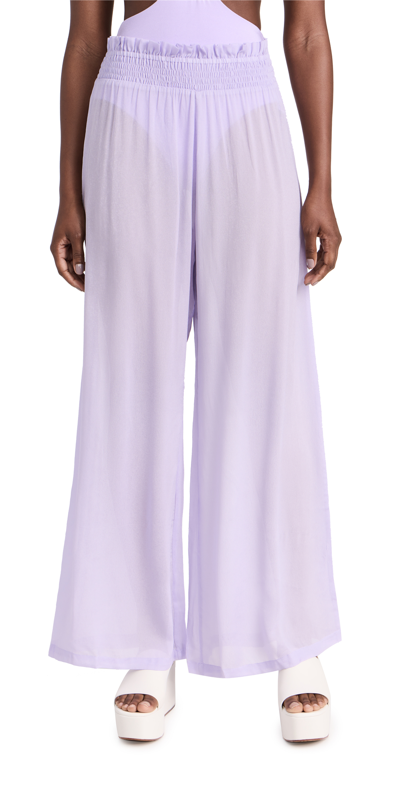 Shop Cin Cin Mission Shirred Pants Periwinkle