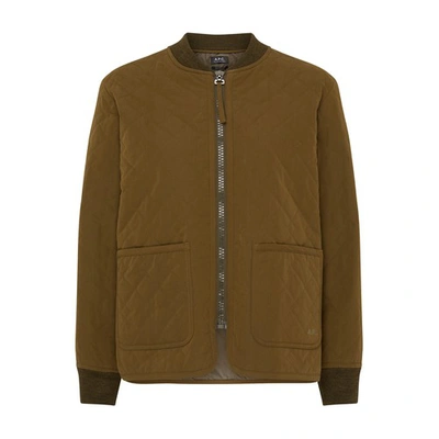 Shop Apc Elea Jacket In Jac_military_khaki