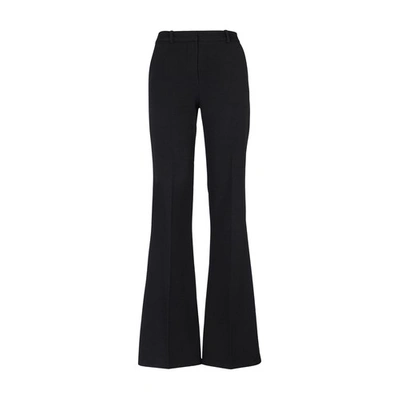 Shop Balmain Flare Pants With Pleats In Black