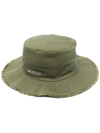 Shop Jacquemus Green Le Bob Artichaut Cotton Bucket Hat