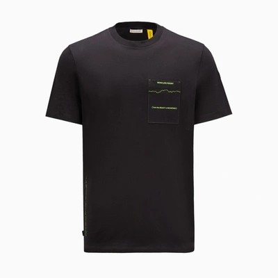 Shop Moncler Genius 7 Moncler X Frgmt | Black Crew-neck T-shirt With Pocket