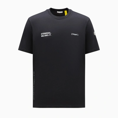 Shop Moncler Genius Black Cotton T-shirt