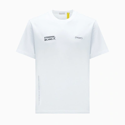 Shop Moncler Genius White Cotton T-shirt