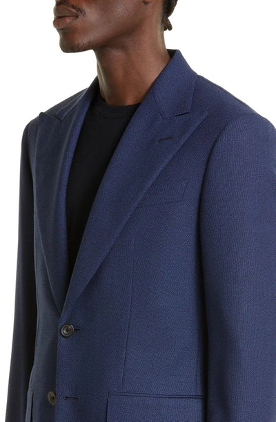 Shop Thom Sweeney Unstructured Wool Suit In French Navy