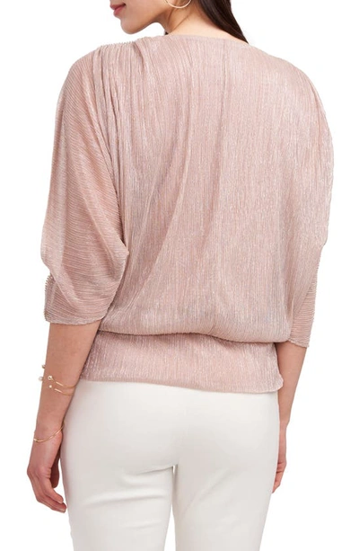 Chaus Metallic V-neck Blouse In Mauve 661