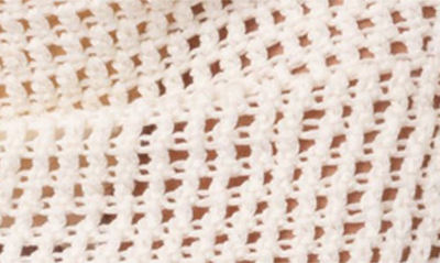 Edikted Cabana Contrast Crochet Miniskirt In Blue-and-cream